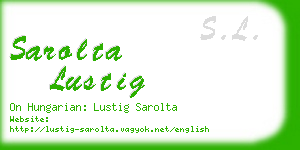 sarolta lustig business card